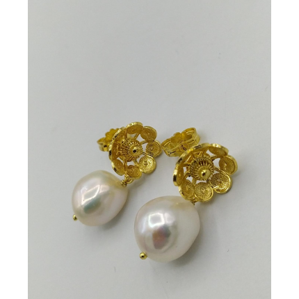 Brincos Prata Dourada