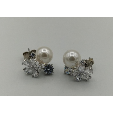 Brincos Prata Rodeada