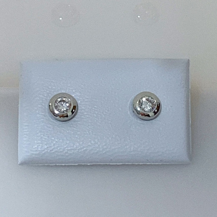 BRINCOS OURO BRANCO 9K