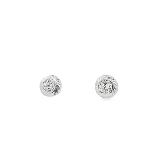 BRINCOS OURO BRANCO 9K