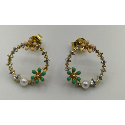 BRINCOS PRATA DOURADA