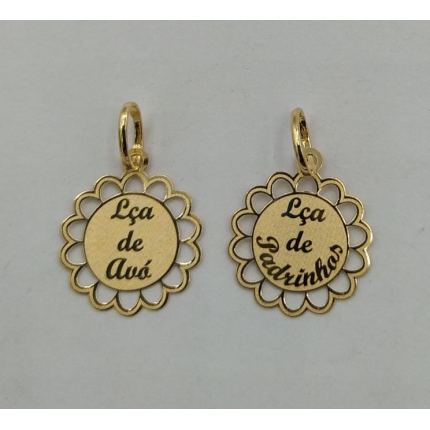 MEDALHA OURO AMARELO 19K