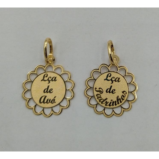 MEDALHA OURO AMARELO 19K