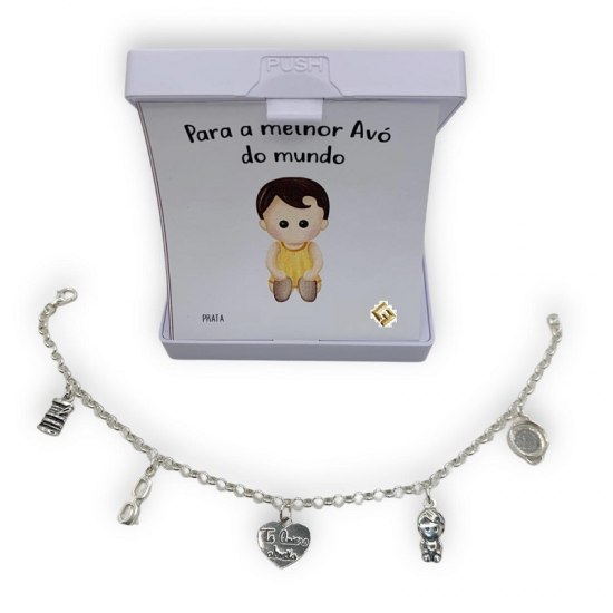 PULSEIRA PRATA RODEADA ''AVÓ''