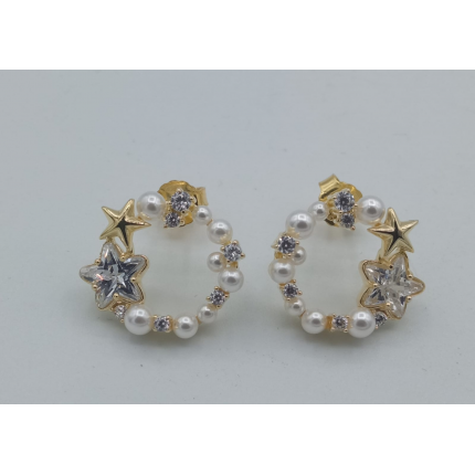 BRINCOS PRATA DOURADA