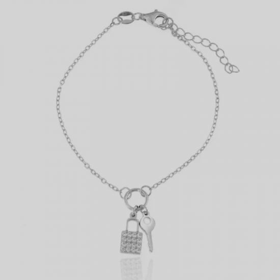 PULSEIRA ''ÉS A CHAVE DO MEU CADEADO'' PRATA PULSEIRA ''ÉS A CHAVE DO MEU CADEADO'' PRATA