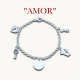 PULSEIRA PRATA RODEADA ''AMOR''