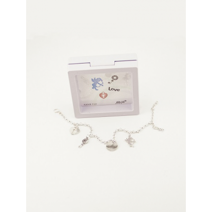 PULSEIRA PRATA RODEADA ''AMOR''