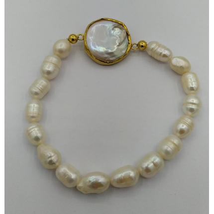 PULSEIRA PRATA DOURADA