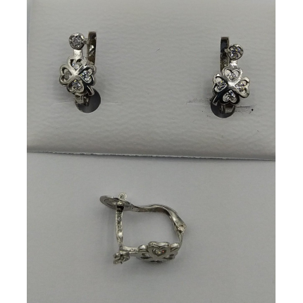 Brincos Prata Rodeada