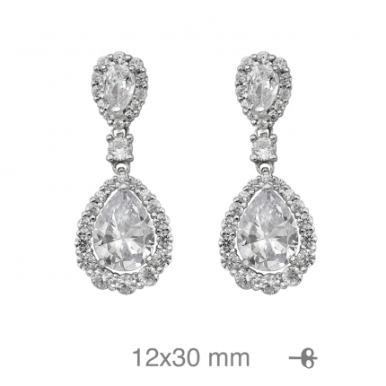 BRINCOS PRATA RODEADA BRINCOS PRATA RODEADA