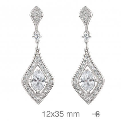 BRINCOS PRATA RODEADA BRINCOS PRATA RODEADA