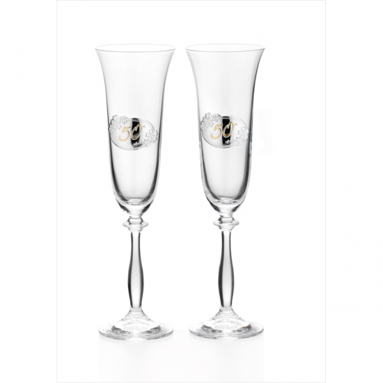 FLUTES CHAMPAGNE PRATA BILAMINADA