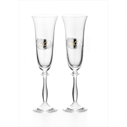 FLUTES CHAMPAGNE PRATA BILAMINADA