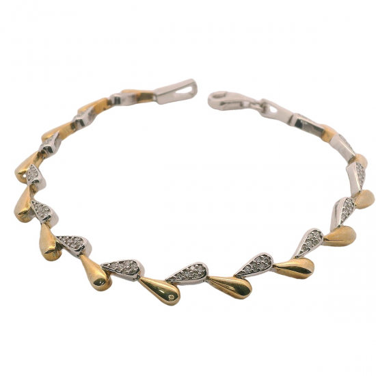 PULSEIRA PRATA BICOLOR