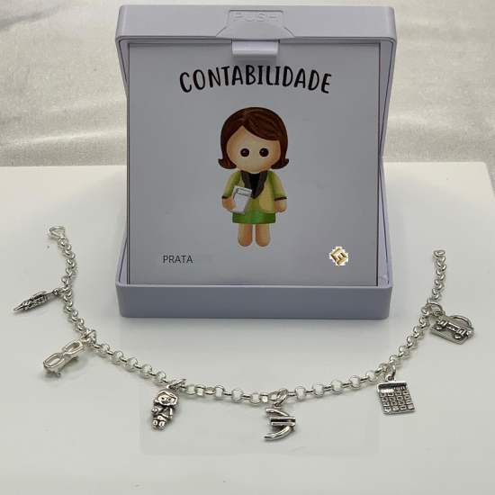 PULSEIRA PRATA RODEADA ''CONTABILISTA'' PULSEIRA PRATA RODEADA ''CONTABILISTA''
