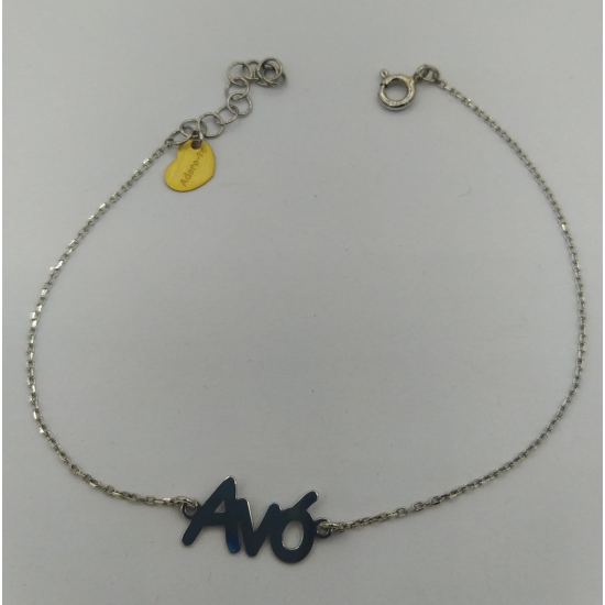 PULSEIRA PRATA BICOLOR ''ADORO-TE AVÓ'' PULSEIRA PRATA BICOLOR ''ADORO-TE AVÓ''