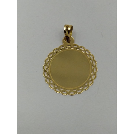 MEDALHA OURO AMARELO 19K