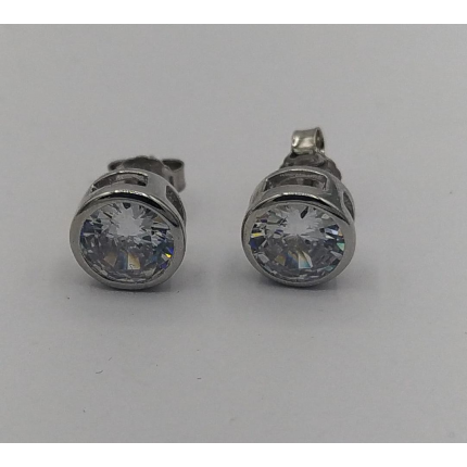 BRINCOS PRATA RODEADA