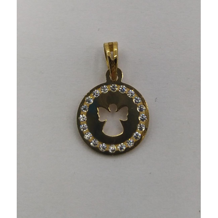 MEDALHA OURO AMARELO 19K