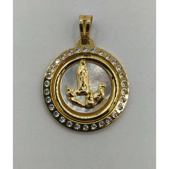 MEDALHA OURO AMARELO 19K