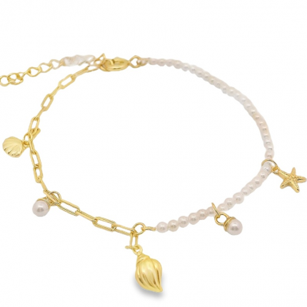 PULSEIRA PRATA DOURADA