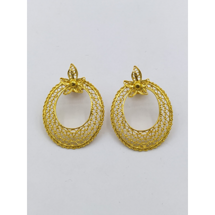 Brincos Filigrana Prata Dourada