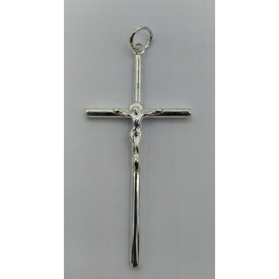 CRUCIFIXO PRATA RODEADA