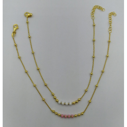 PULSEIRA PRATA DOURADA