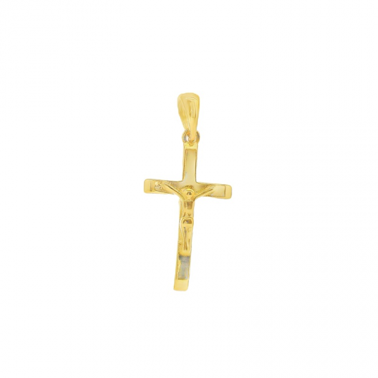 CRUCIFIXO PRATA DOURADA
