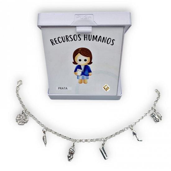 PULSEIRA PRATA RODEADA ''RECURSOS HUMANOS PULSEIRA PRATA RODEADA ''RECURSOS HUMANOS