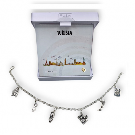 Pulseira Prata Rodeada ''turismo