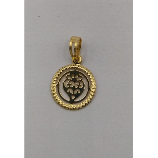 MEDALHA OURO AMARELO 19K