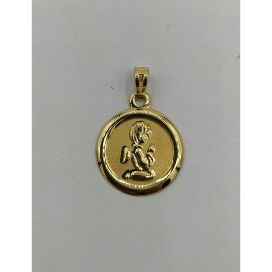 MEDALHA OURO AMARELO 19K