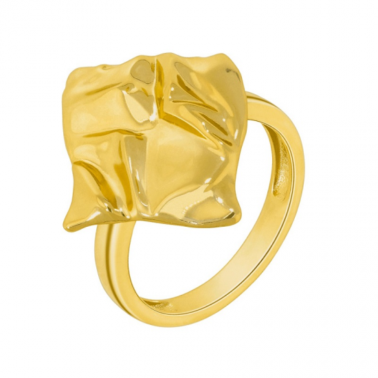 ANEL PRATA DOURADA ''ATELIER''