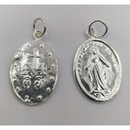 MEDALHA PRATA RODEADA