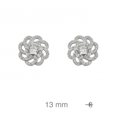 BRINCOS PRATA RODEADA BRINCOS PRATA RODEADA