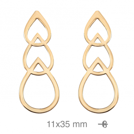 BRINCOS PRATA DOURADA