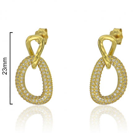 BRINCOS PRATA DOURADA