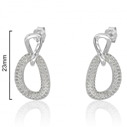 BRINCOS PRATA RODEADA