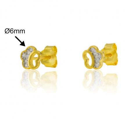 BRINCOS PRATA DOURADA