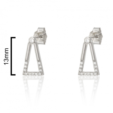 BRINCOS PRATA RODEADA