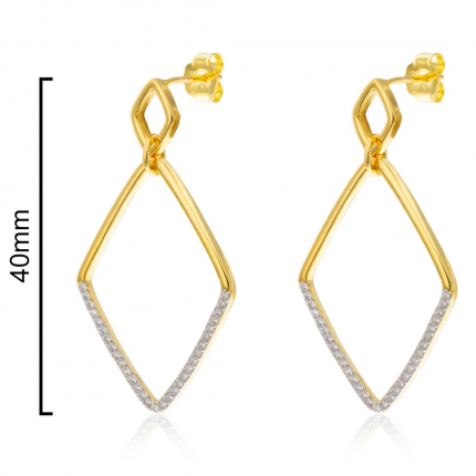 BRINCOS PRATA DOURADA