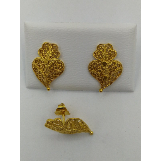 BRINCOS OURO AMARELO 19K CORAÇÃO DE VIANA BRINCOS OURO AMARELO 19K CORAÇÃO DE VIANA