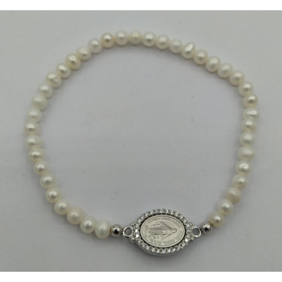 MEDALHA PRATA RODEADA