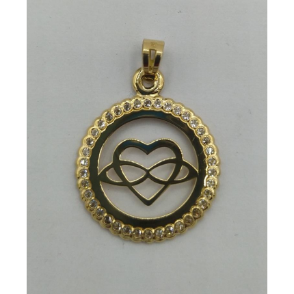 MEDALHA OURO AMARELO 19K