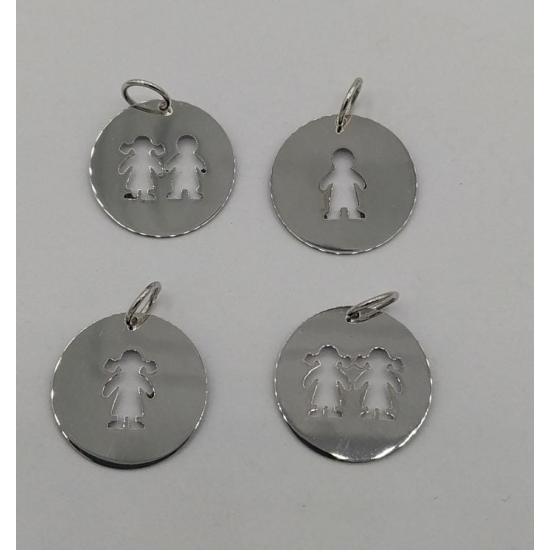 MEDALHA PRATA RODEADA