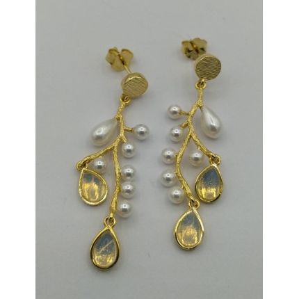 BRINCOS PRATA DOURADA