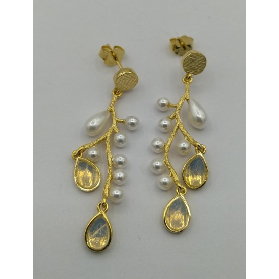 BRINCOS PRATA DOURADA