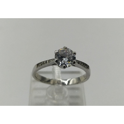 ANEL OURO BRANCO 19K